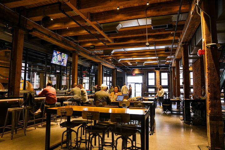 The first floor taproom at Trillium Fort Point
