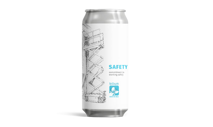 Beer can featuring the core value of safety